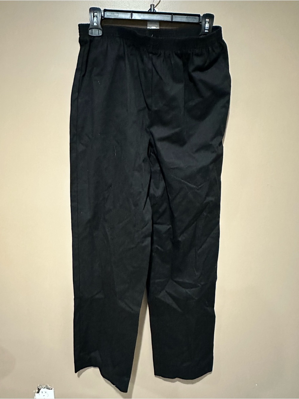 Alfred Dunner Black Straight-Leg Elastic-Waist Pants